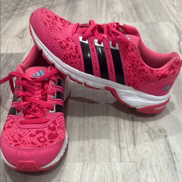 Adidas Pink and Black Athletic Shoes with Textured Design - Picture 3 of 3